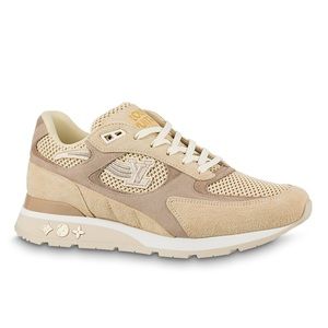 Authentic Louis Vuitton Men’s/Unisex Beige Suede LV Logo Run Away Sneakers